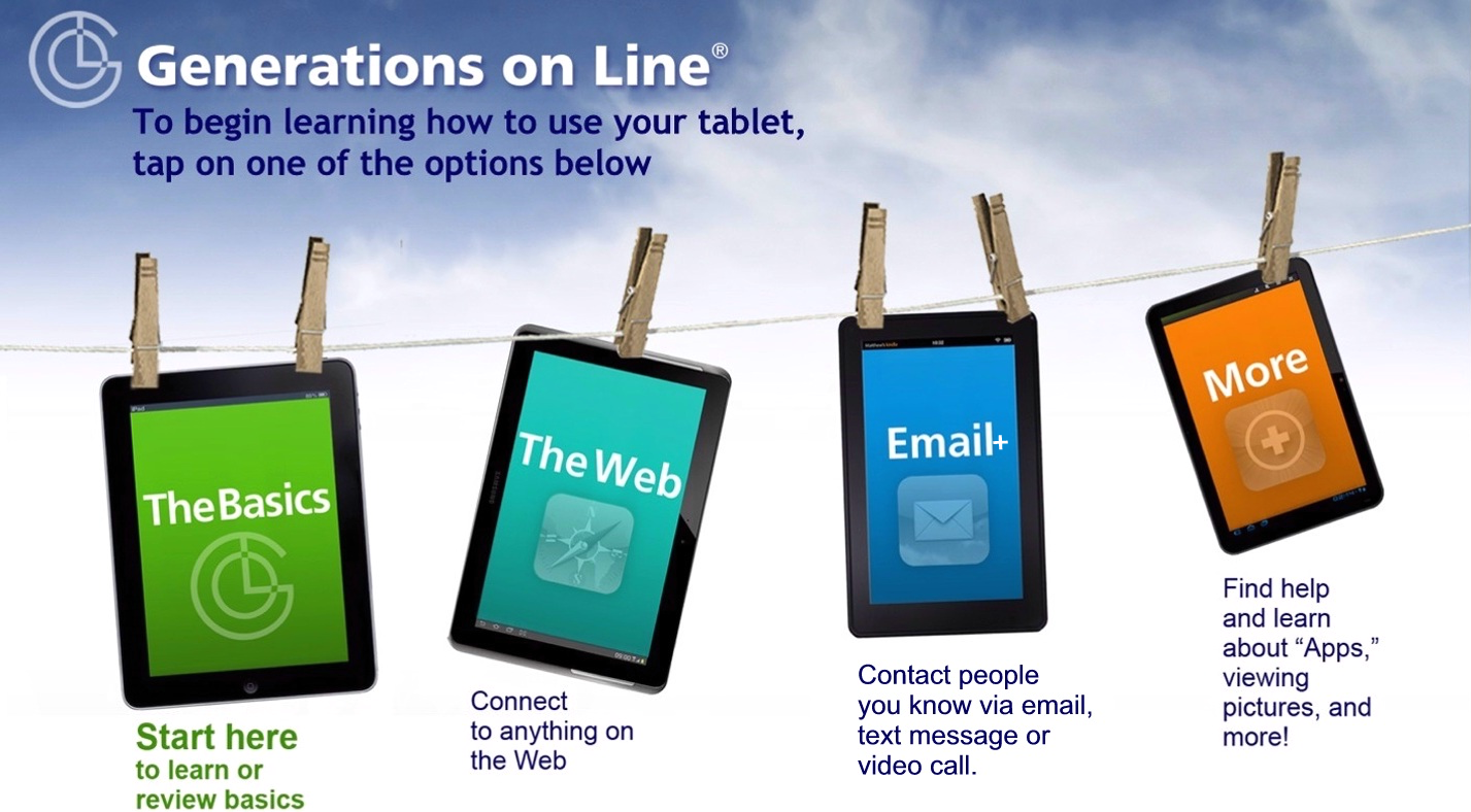 To begin learning how to use your tablet, tap on one of the following options: