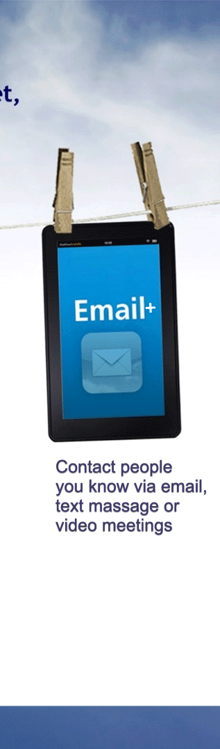 Tap here to learn to Contact people you know via email, text message or video call.