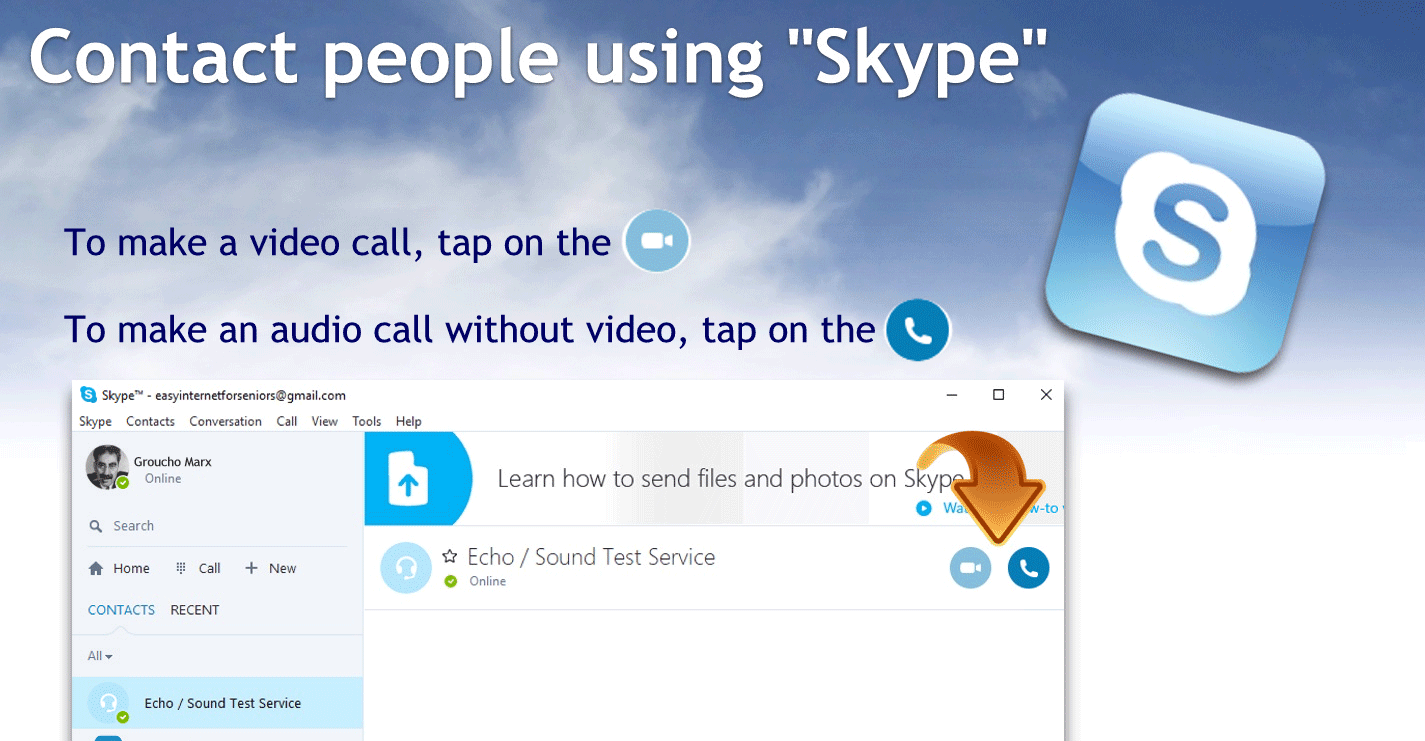 To make a video call tap on the video camera.
To make an audio call without video tap on the phone receiver button to
To make a video call tap on the video button
To tap on an audio call without video tap on the phone receiver button